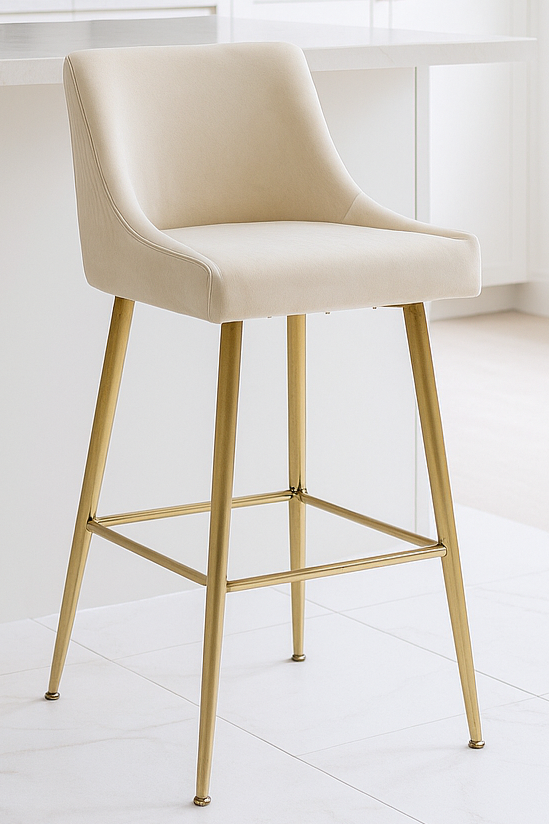 G-Milan Ivory Stool