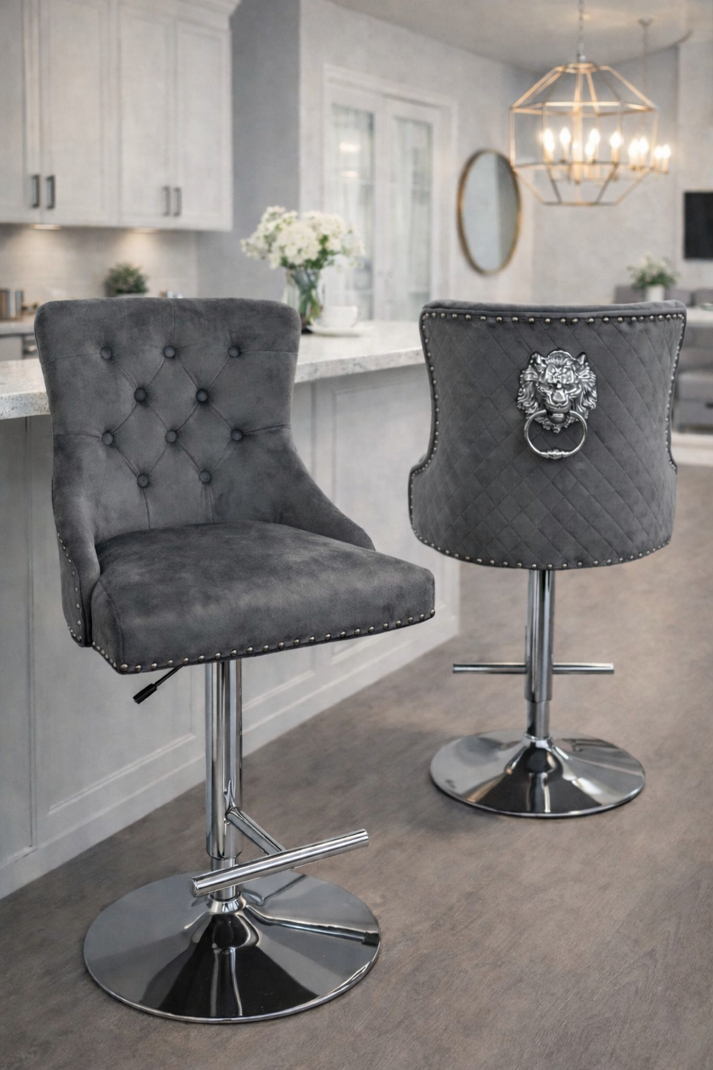 Mayfair Dark Grey Stool