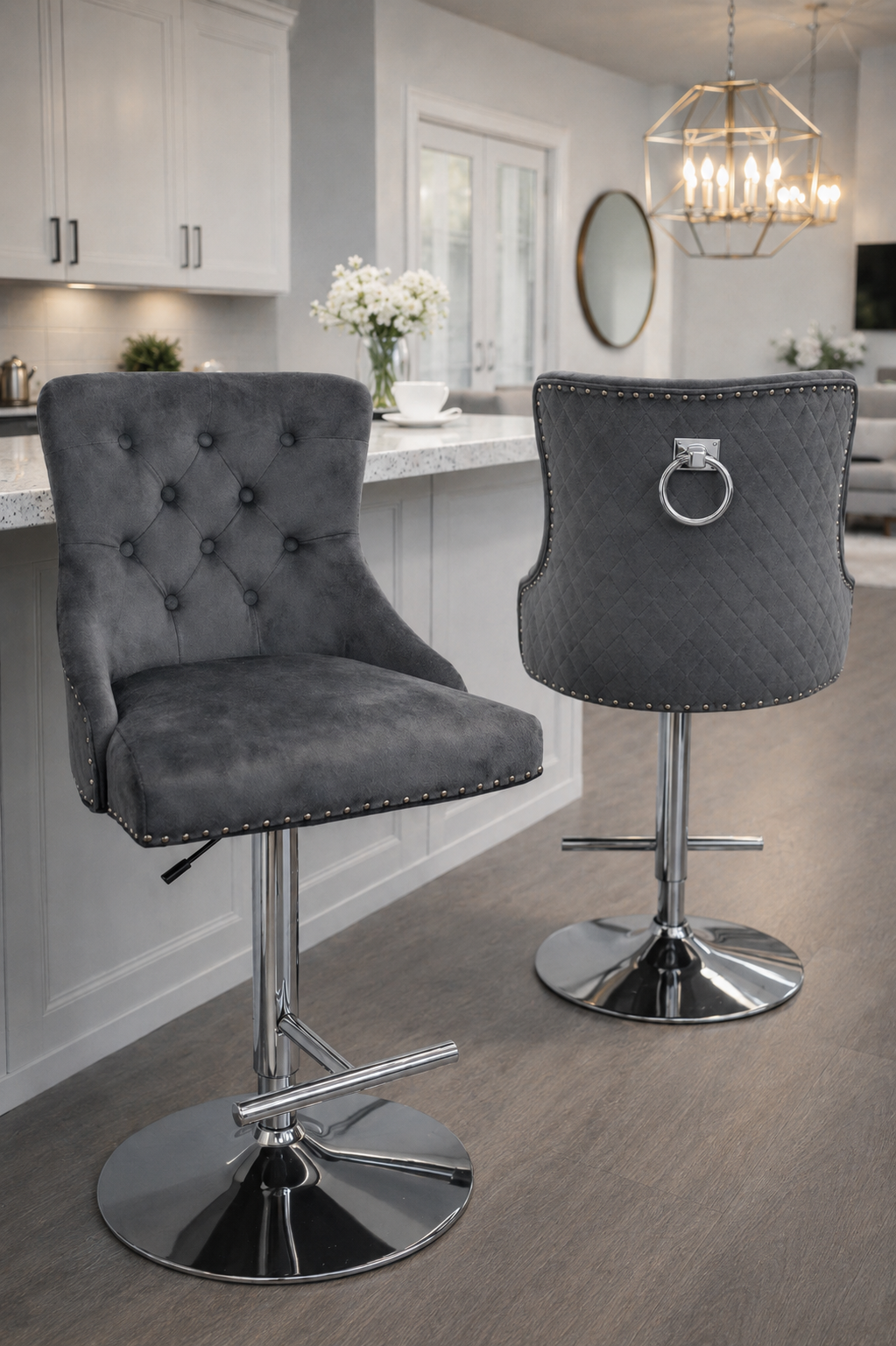 Mayfair Dark Grey Stool
