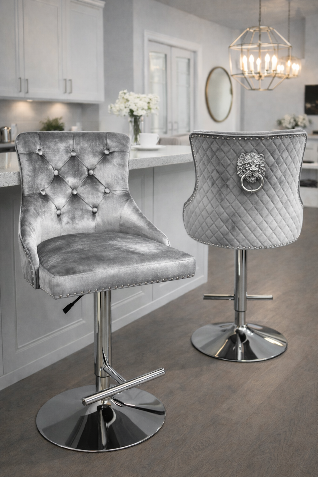 Mayfair Silver Grey Stool